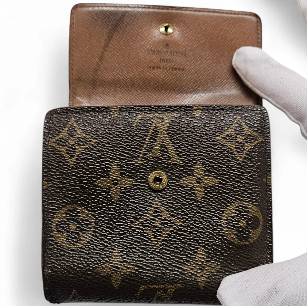 Louis Vuitton Vintage Elise Double Snap Wallet in Monogram Canvas From 1997
